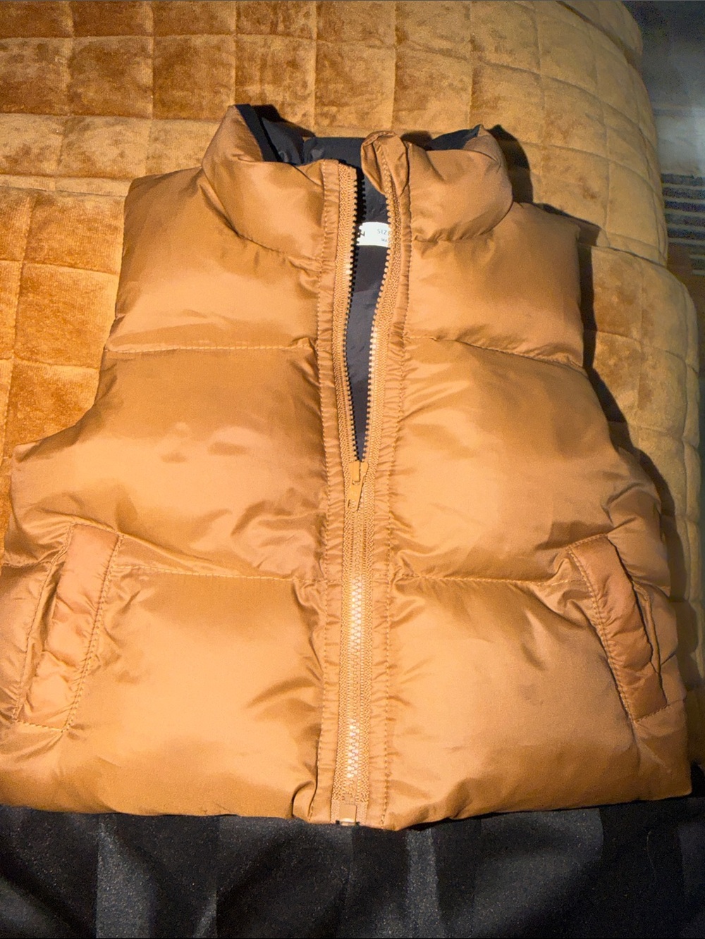 SHEIN Tan Puffer Vest for Kids